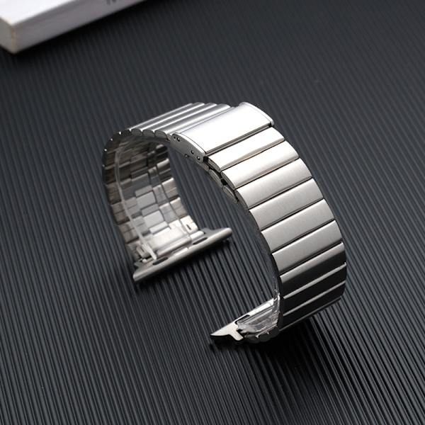 Klockarmband för Apple Watch iWatch för 38-40-41mm, ett stycke spänne - silver