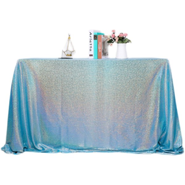 Bröllopsduk Födelsedagsfest Dessertduk Dekoration Förgyllning Laser Bröllopsbordsdekorationstillbehör Noble violet 150*180CM
