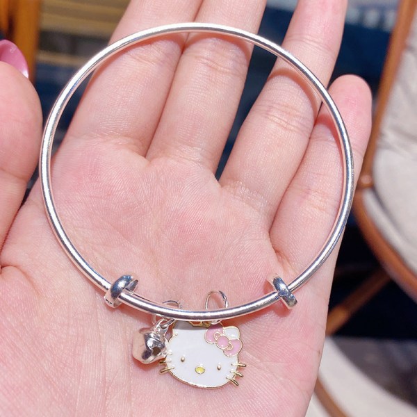 Tecknat Armband Litet Armband Par Flickvänner Tre-Personers Armband med Liten Gåva Student Smycken Pink Hello Kitty head bracelet