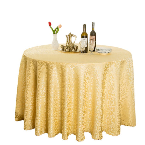 Hotellihäät Pöytäliina Ravintola Ruokasali pyöreä Pöytä Virkattu Pöytäliina pyöreä Päivänsäde Pöytäliina Golden flower Round 1.8 M