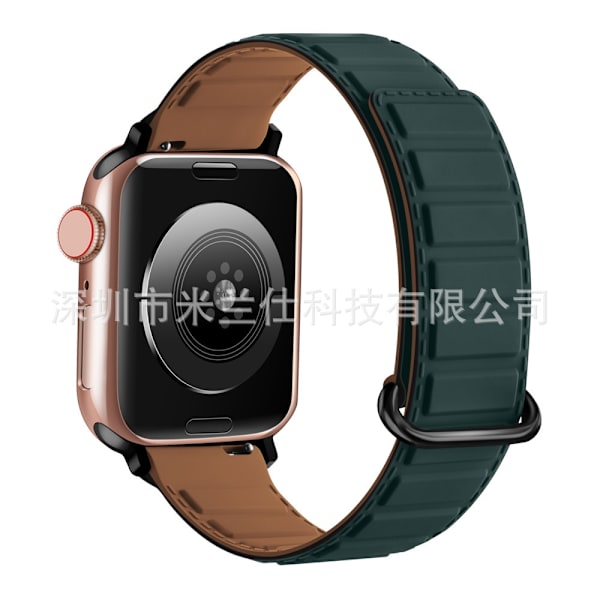 Klockarmband för Apple Watch iWatch 38/40/41/42mm-S10 grangrön brun