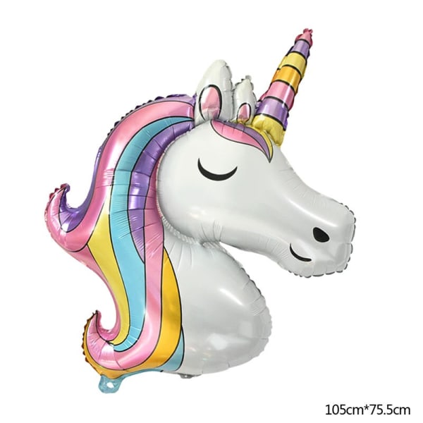 Regnbue Enhjørning Bursdagsfest Dekorasjon Engangsservise Sett Enhjørning Ballong Jente Baby Shower Barn Bursdagsfest Utstyr 1pc unicorn2
