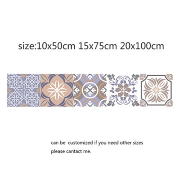 Mosaikplattor i arabisk stil, klistermärken för vardagsrum, kök, retro 3D vattentät muraldekal, badrumsinredning, gör-det-själv självhäftande tapet 24 20x100cm