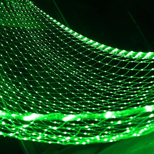 Nätljus, Utomhus Nät Slinga 192LED 3*2 Meter 8 Lägen med 30V Säker Spänning för Jul Bröllop Trädgårdsdekorationer Red EU Plug