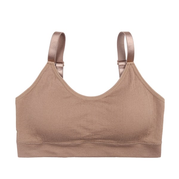 Yoga BH Andningsbar gymtopp Anti-svett Stötsäker Vadderad Träningsunderkläder För Kvinnor style 2 grey Free Size