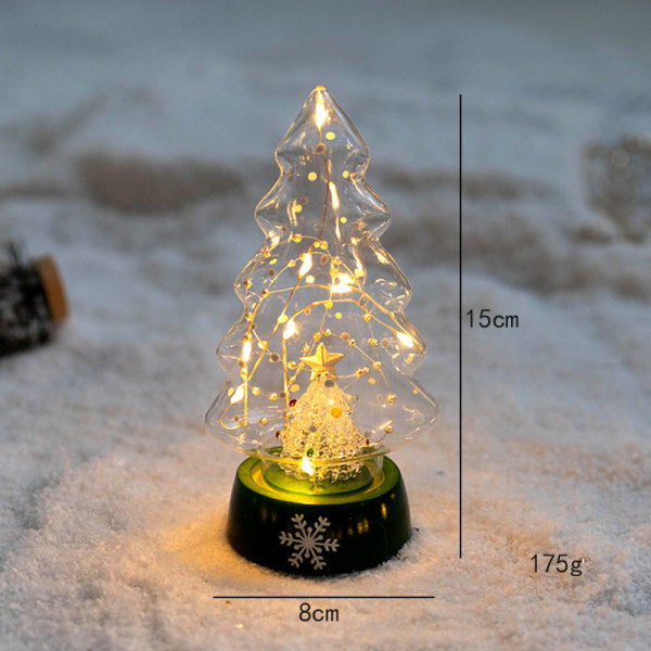 Joulukoriste Koristeellinen Lasinen Kotitalous Pöytäkoriste Hehkuvat Yövalot Sisustuslahja Christmas tree