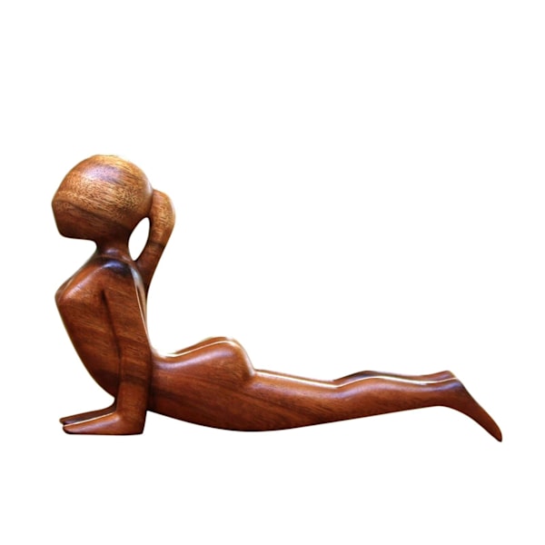 Rolig Yoga Kroppsfigur Trä Fidget Modell Snideri Nyhet Gymnastikälskare Gåva Heminredning Skulptur C
