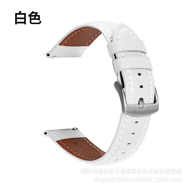 Urrem til Apple Watch iWatch Anvendelig interface 38-40-41mm V3 mikrofiber hvid*sølv spænde