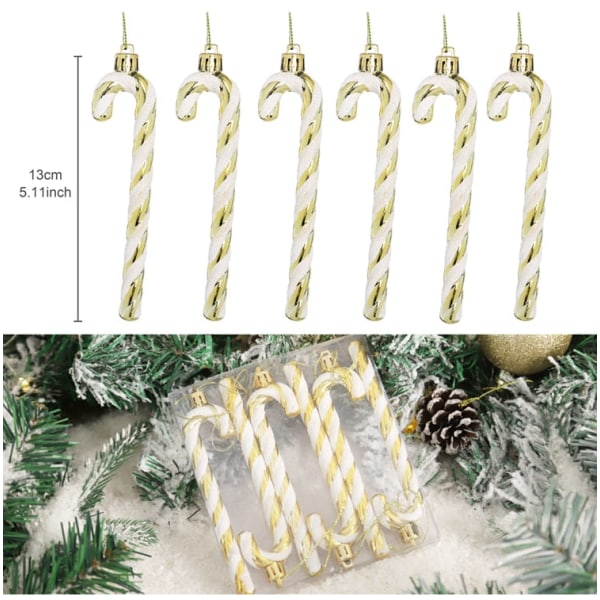 Polkagris Julgransdekoration God Jul Dekorationer för Hemmet Navidad Gåva Julgransprydnader Nyår 24pcs Ornament 21
