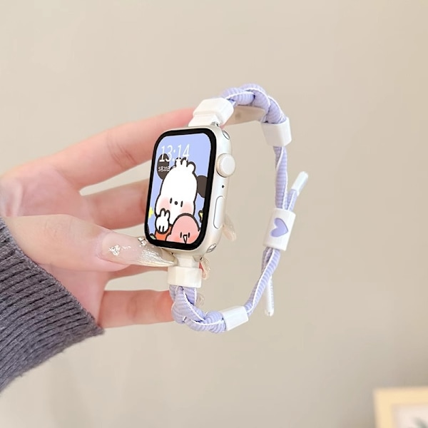 Klockarmband för Apple Watch iWatch för 1/2/3 38mm armband lavendellila