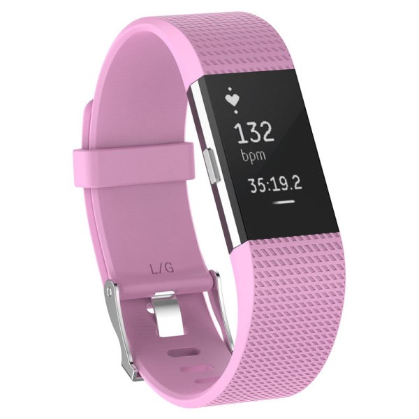 Armband Armrem Smart Klockarmband Mjukt Klockarmband Ersättning Smartwatch Armband För Fitbit Charge 2 Pink S