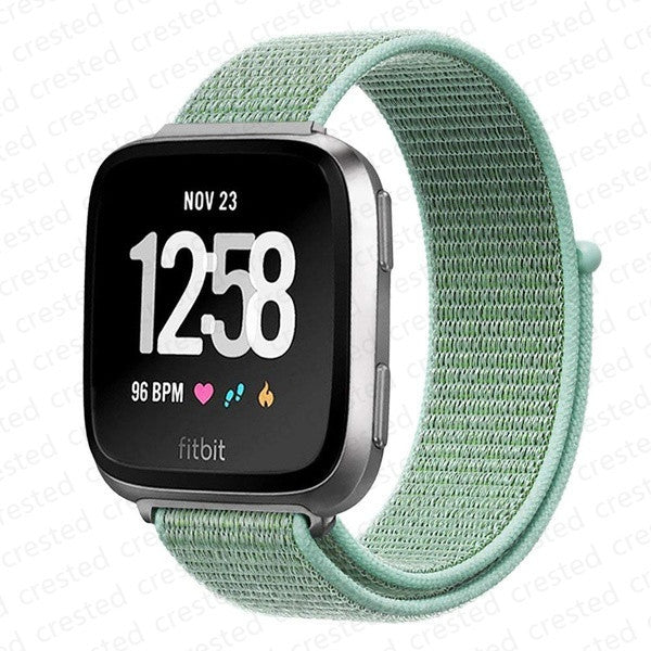 Rem til Fitbit Versa 2 rem correa Smartwatch udskiftning Urrem Nylon Loop Armbånd correa Fitbit Versa 2/Fitbit Libe rem Overseas Hyper Grape