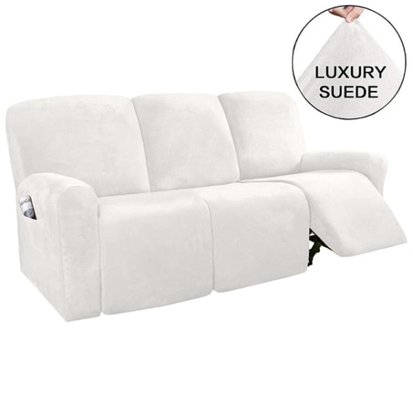 3-sits vilstol Cover All-inclusive Fåtölj Halkfri Relax Cover Elastisk mocka Soffa Stolskydd 2 Seater S4