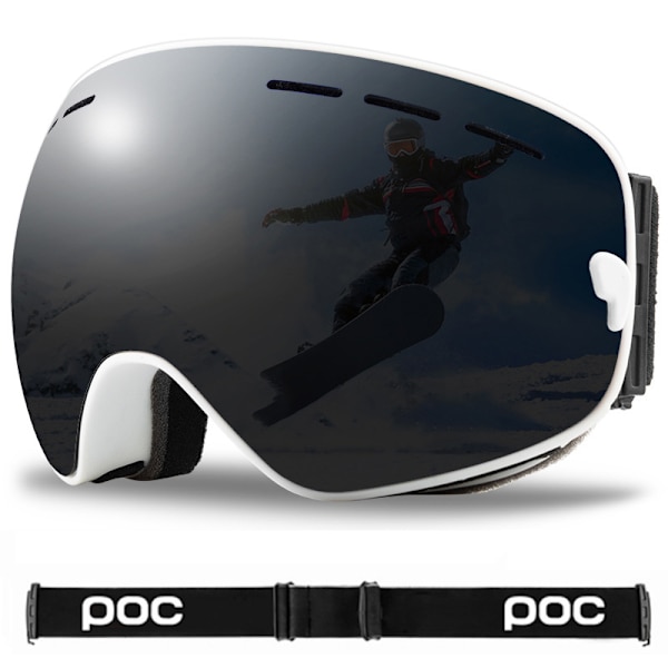 Dobbelt Lag Anti-Dugg Skibriller Komma Belagte Skibriller Fjellklatringsbriller Dobbelt Lag Anti-dugg Sett SP8 17cm