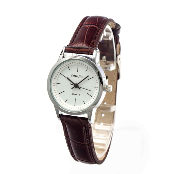 Quartz Klokke Gaveklokke Mote Belte Samme Stil Herre- og Dameklokke Studentklokke Billig Par Klokke Par Women's white surface black ribbon