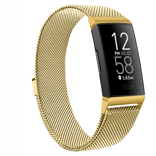 Magnetisk Milanese rem i metal til Fitbit Charge 4 3 udskiftningsarmbånd urrem til Fitbit Charge 3 SE rem mænd kvinder Wine Red Size L