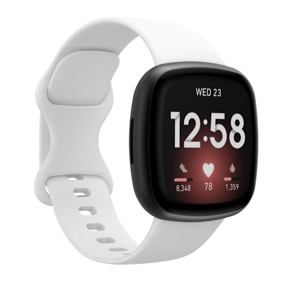 Blød silikone urrem, erstatningsarmbånd til Fitbit Versa 3/Fitbit Sense urrem Red L
