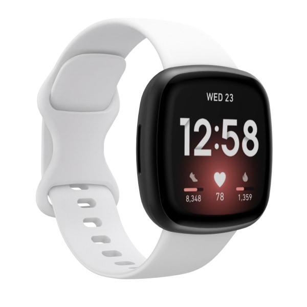 Pehmeä silikoninen kellon ranneke, korvaava ranneke Fitbit Versa 3/Fitbit Sense -kelloon Gray L