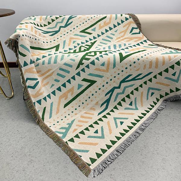 Multifunksjonelt Teppe Dekorativt Jacquard Gobelin Sofahåndkle Chenille Ode 160*130