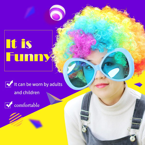 Rolig clownperuk med mössa Fans explosiv huvudperuk dansbar bröllopsfest klänning performance rekvisita peruk Rolig fluffig Gold