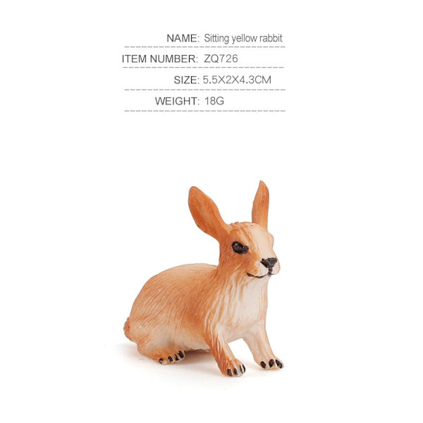 6 st/set Skogsdjur Figurer Vilda Mini Djur Simuleringsmodell Leksaker Hjort Räv Kanin Ekorre Actionfigur Figurer Leksak för Barn Present Animals - 2