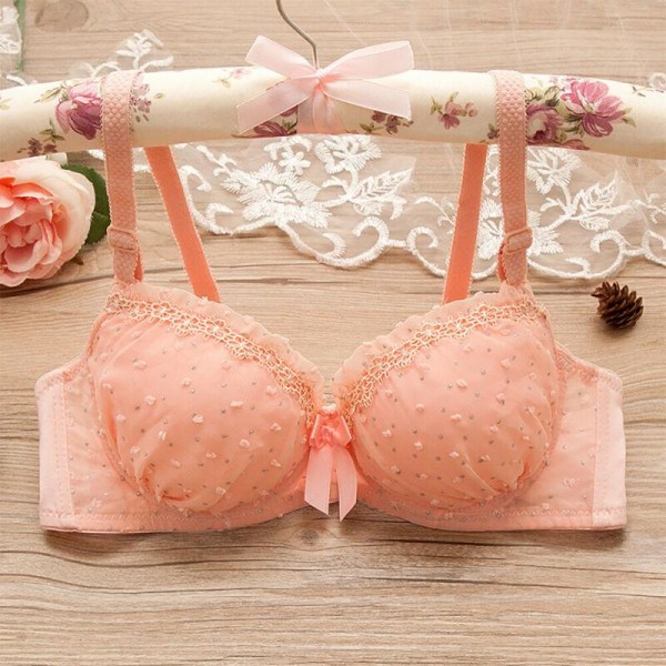 BH'er til Kvinder Messing Push Up BH Blonde Samle Bralette med Indpakket Sløjfe Undertøj Yellow 32/70AB