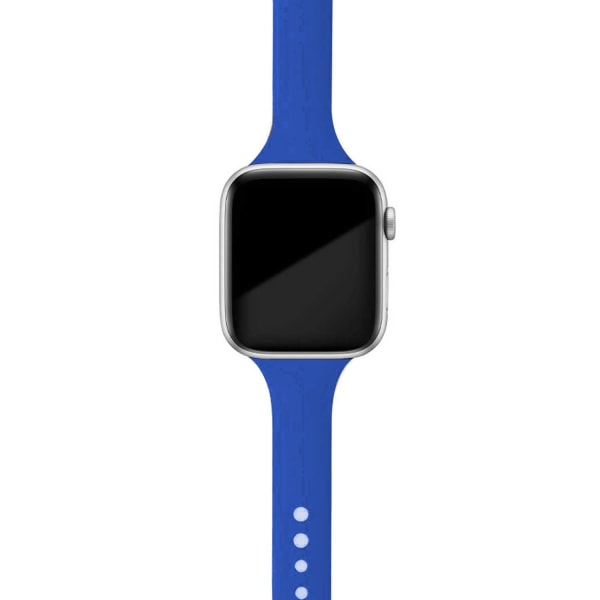 Smal rem för Apple Watch armband 40mm 44mm 38mm 42mm Silikon armband klockarmband correa iWatch 6 se 5 4 3 7 45mm 41mm white 22 42mm 44mm 45mm