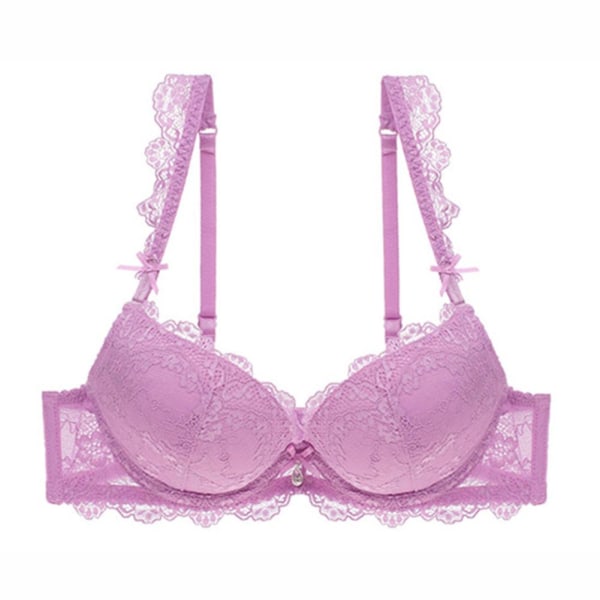 Varsbaby Sexig Spets Push Up BH Samlar Underkläder för kvinnor Purple 32A