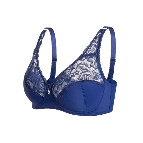 Sexig Spets BH Kvinnor Blommig Bygel Bralette Plus Size Underkläder Tunn Dam Underkläder Femme Rygglös BH Push Up BH Red 36/80C