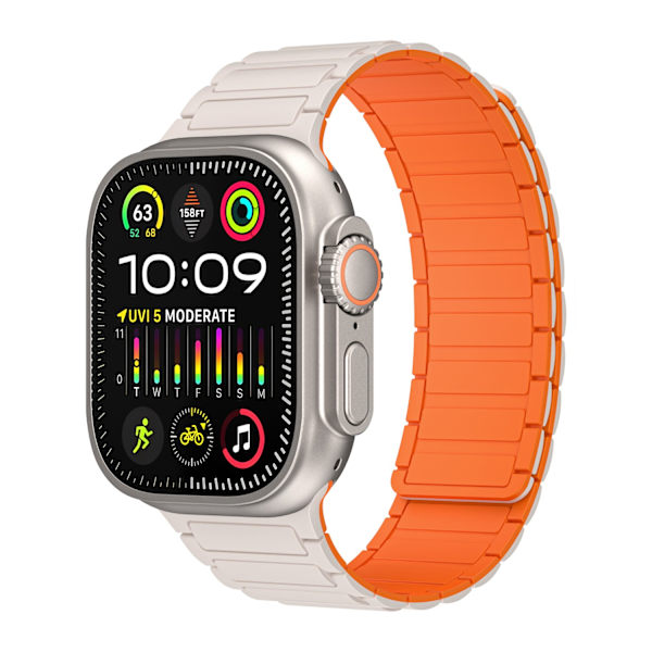 Klockarmband för Apple Watch iWatch 42/44/45/49mm Stjärnljus Orange