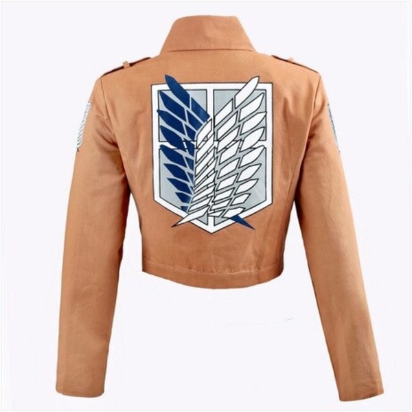 Hot Anime Attack on Titan Cosplay Shingeki no Kyojin Jacka Recon Corps Läderkjol Hookshot Bälten Hängslen Ackerman Costume Embroidery Jacket L