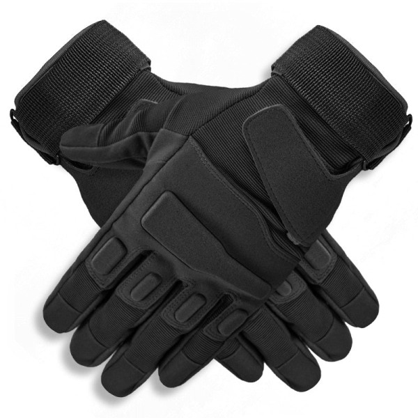 Taktiska Handskar med Hela Fingrar Utomhussporter Cykel Antisladdhandskar Militär Armé Paintball Skytte Airsoft Cykel Halvhandskar khaki XL