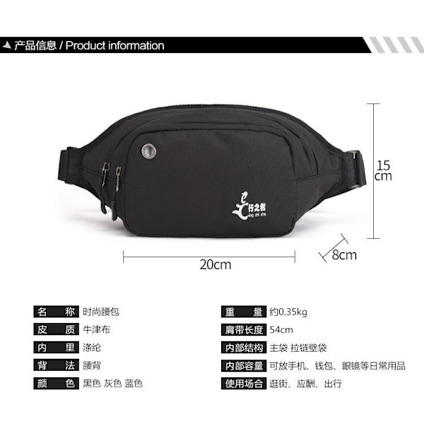 Messenger taske Pocket Sport Swagger Taske Polyamider og Nylon Rygsæk til Rejser Grey Standard size