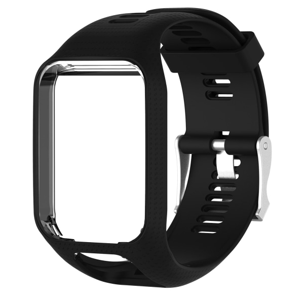 For TomTom Multi-Sport /Runner2/3 erstatning silikonklokkereim Black grey