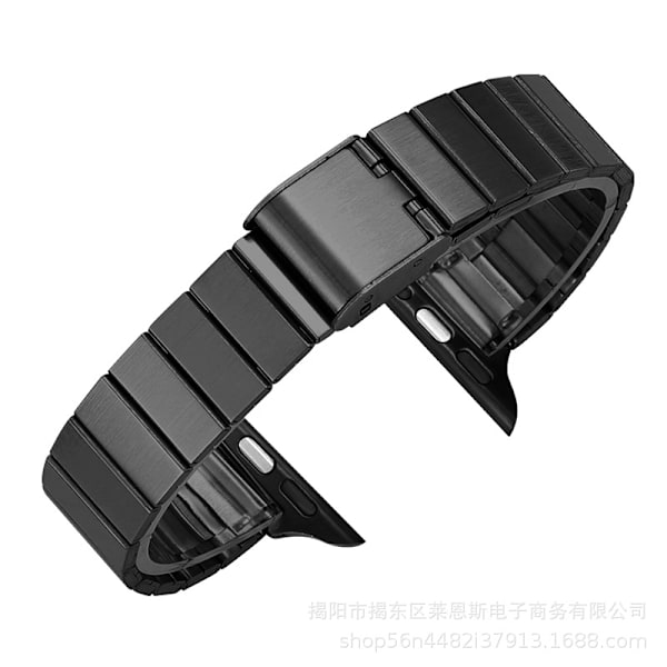 Kellon ranneke Apple Watch iWatchille, sopiva koko 38-40-41mm PG-Musta 14 litteää bambuosaa