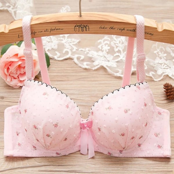 BH'er til Kvinder Messing Push Up BH Sømløs Bralette Polstret Indpakket Sløjfe Sling Åndbart Undertøj Khaki 36/80AB