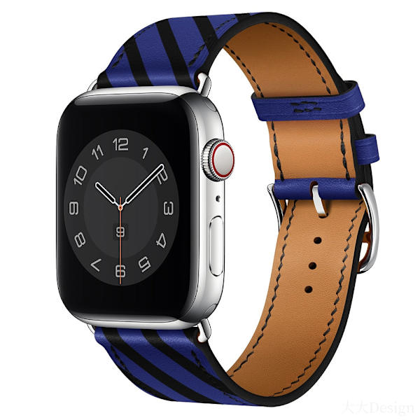 Läderarmband för Apple Watch band 44mm 40mm 38mm 42mm iWatch Single tour armband Apple Watch 5 4 3 se 6 25 strip red 38mm or 40mm