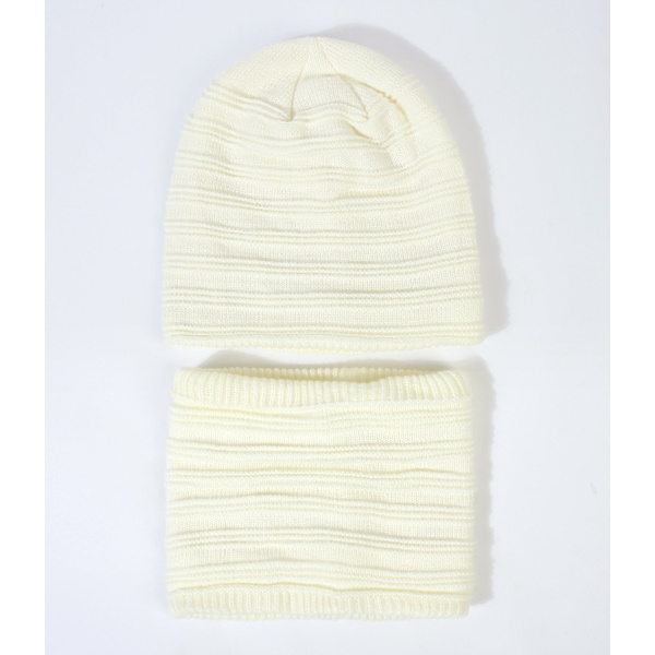 Hatt- och halsduksset för män och kvinnor, höst och vinter, nytt utomhus, köldtåligt, varmt med sammetstickad hatt och halsduk, 2-delat set Army Green