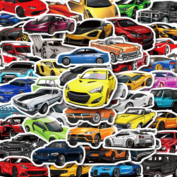 50st Super Race Car Graffiti Stickers Modified Car Jdmracing Car Racing Cartoon Stickers Default Title
