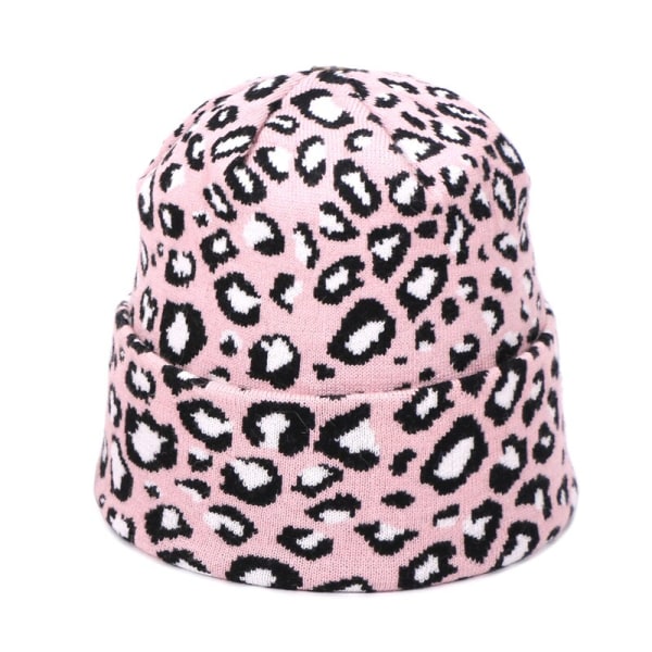 Vinter dam pompon mössa halsduk set Leopard Sexig utomhus varm 2-delars päls pom pom mössa halsduk hedging mössor för kvinnliga tjejer T