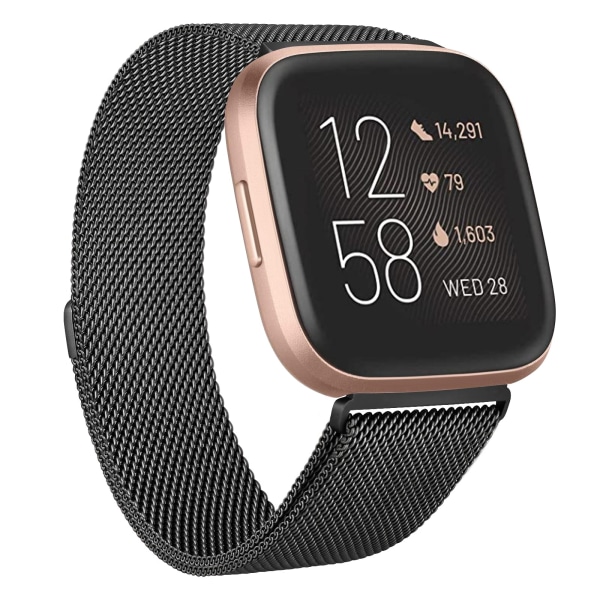 Metalliranneke Fitbit Versa 2 Lite Sense -rannekkeisiin, Fitbit Versa 3 -rannekkeisiin, Milanese-vaihtoranneke Gold for Versa Lite