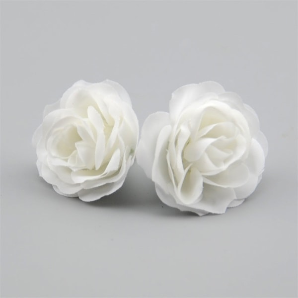 10 stk. 2,5 cm Mini Rose Klud Kunstig Blomst Til Bryllupsfest Hjem Værelse Dekoration Bryllupssko Hatte Tilbehør Silkeblomst Orange