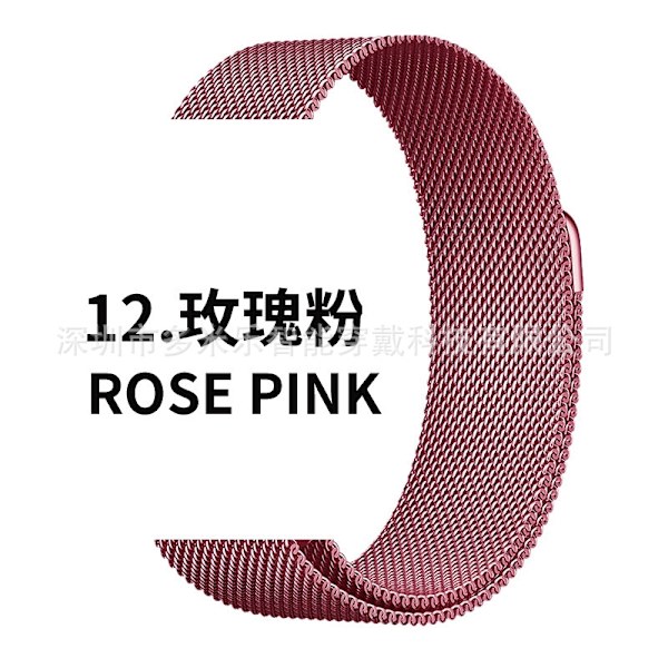 Klockarmband för Apple Watch iWatch för 42/44/45/49/S10-46mm Rosrosa