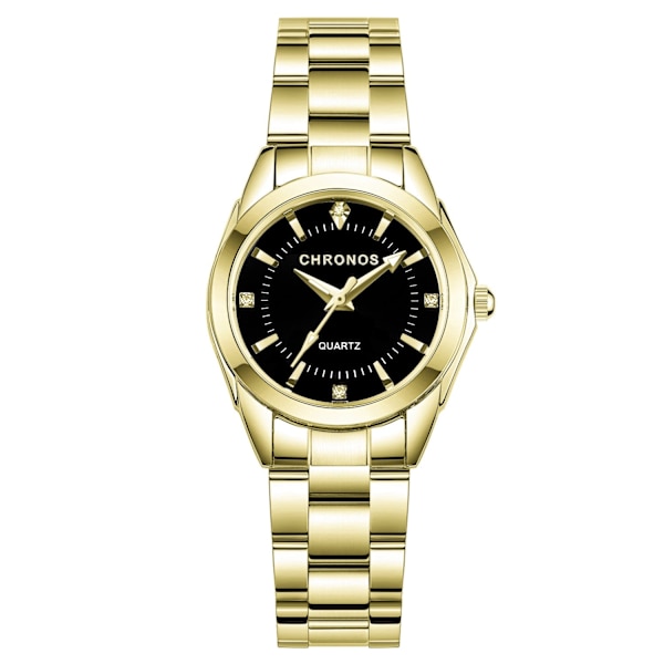 Fashionabelt lille dameur, afslappet koreansk stil, vandtæt ur, diamant dameur CH3203 full rose gold