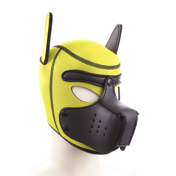 Rollespil Hund Sexet Cosplay Kostume Fuld Hoved Maske Blød Polstret Latex Gummi Hvalp Aftageligt Legetøj F