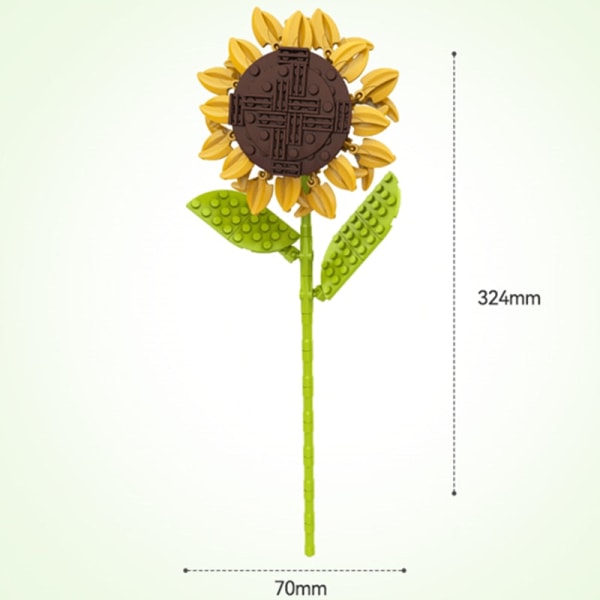 DIY Auringonkukat Tulppaanit Ruusut Jasmiinit Kasvit Harso Kukat Puutarhat Romanttiset Rakennuspalikat Klassinen Malli Tiilet Lasten Setit Lelut Without Box7