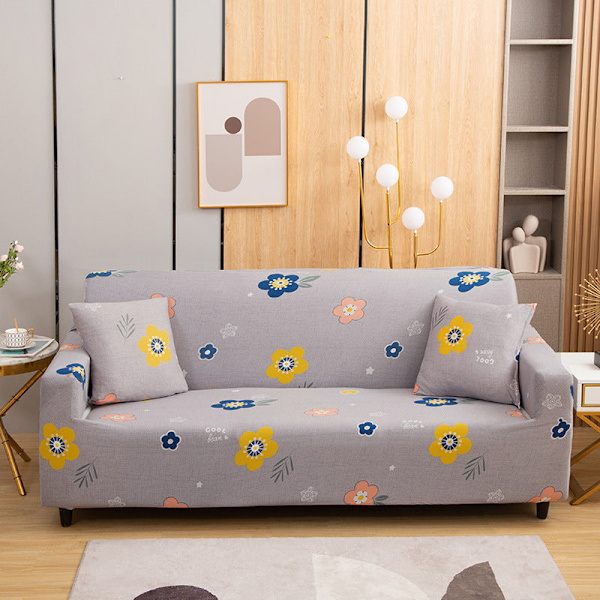 Stoff Sofatrekk Kombinasjon Imperial Concubine Enkelt Fullt Trekk Sofatrekk Nordisk Stil Elastisk Melkesilke Sofatrekk Hua Jian Yan language Single seat: 90-140cm