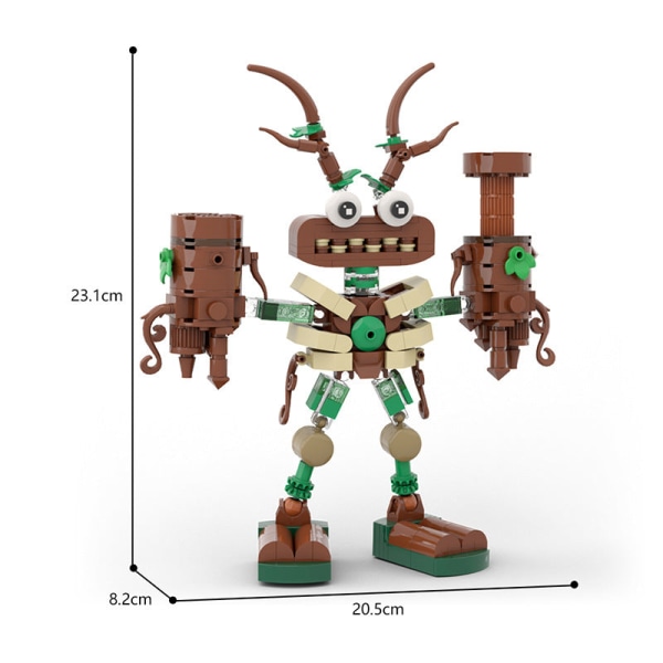 MOC Upplysning Litet Byggkloss Söt Monsterkör Litet Set My Singing Monster Orange number 305