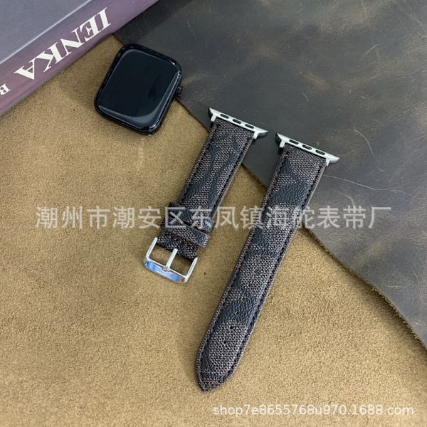 Kellon ranneke Apple Watch iWatch 38/40/41 -kelloille liittimellä, tummanruskea
