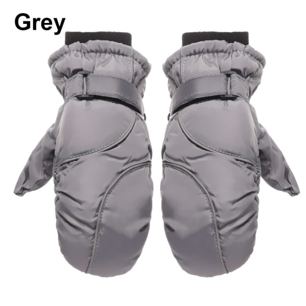 1 Par Nye Mote Barn Vinter Snø Varme Hansker Gutter Jenter Ski Vindtett Vanntett Tykke Votter Holder Fingrene Varme 2-5 years-O 17cm One Size